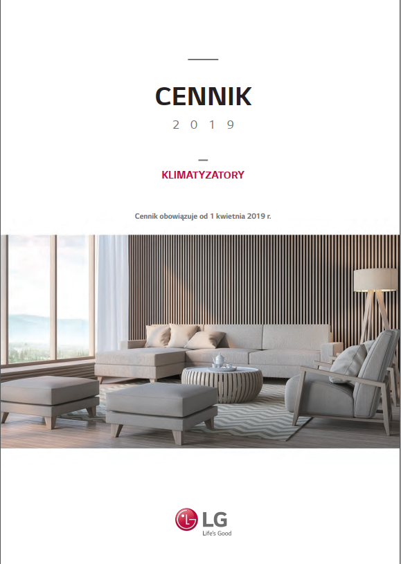 Cennik klimatyzatorów LG 2019